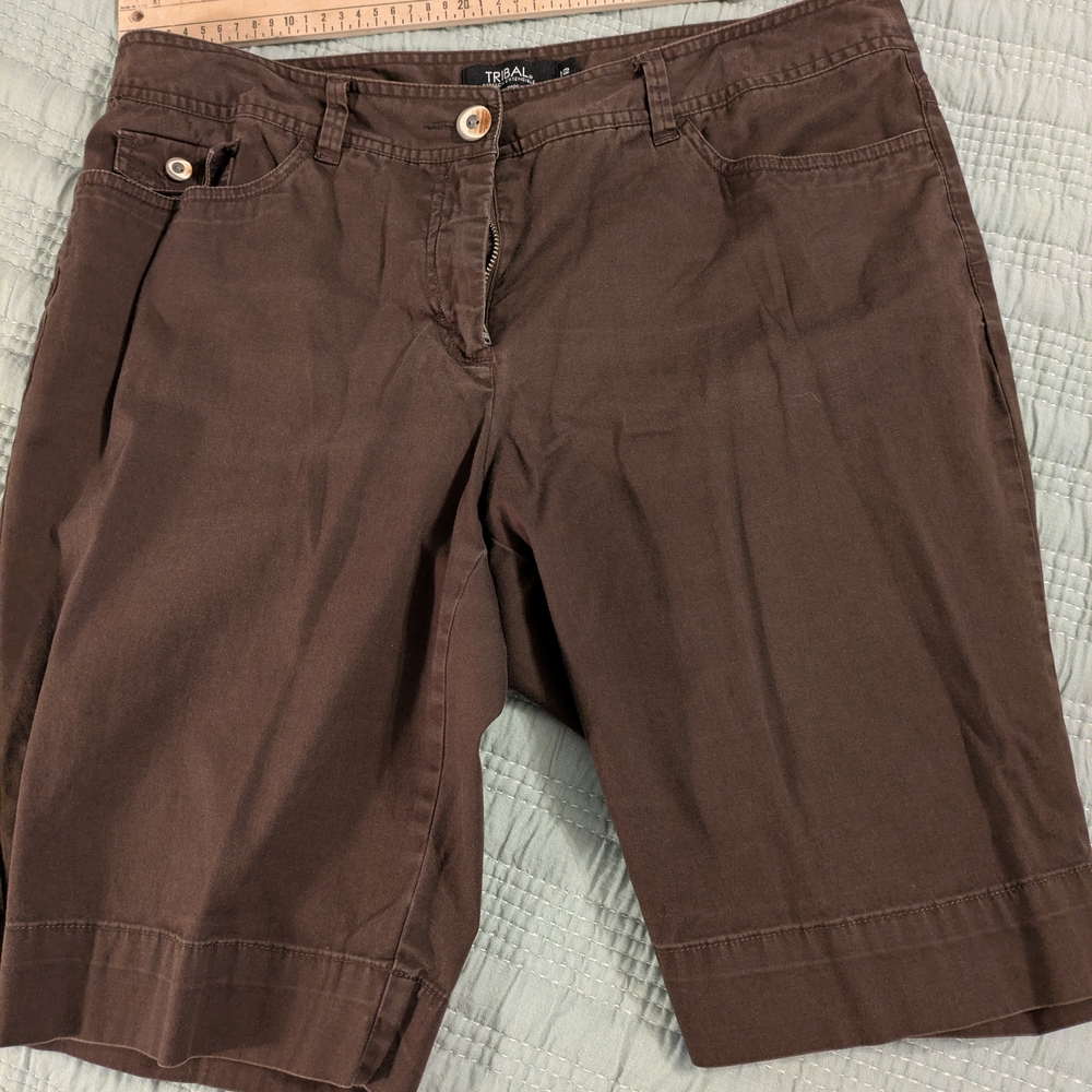 Tribal Brown Bermudas Casual Shorts